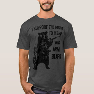 Arm Bears Funny Hunting Saying Military hunt wolf  T-Shirt