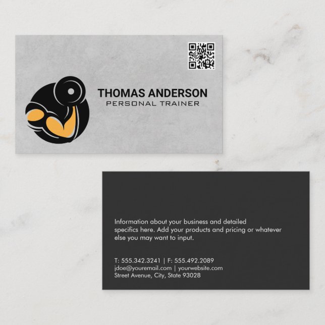 Arm Curling Weight | Fitness Business Card (Front/Back)