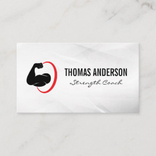 Arm Flexing Fitness Logo Business Card