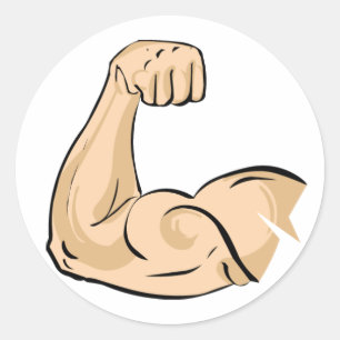 Arm Muscle Classic Round Sticker