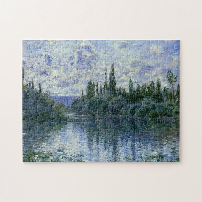 Arm of the Seine near Vetheuil 1878 Monet Fine Art Jigsaw Puzzle (Horizontal)