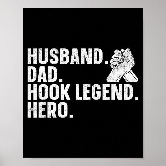Arm Wrestling Arm Wrestler Husband. Dad. Hook Lege Poster (Front)