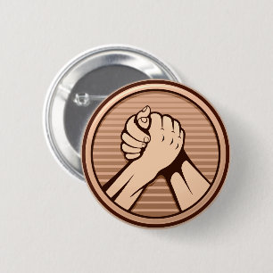 Arm wrestling Bronze 6 Cm Round Badge