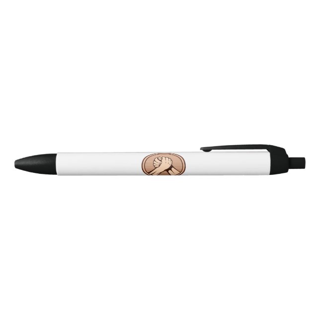 Arm wrestling Bronze Black Ink Pen (Top)