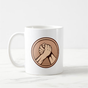 Arm wrestling Bronze Coffee Mug