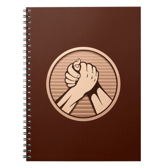 Arm wrestling Bronze Notebook (Front)