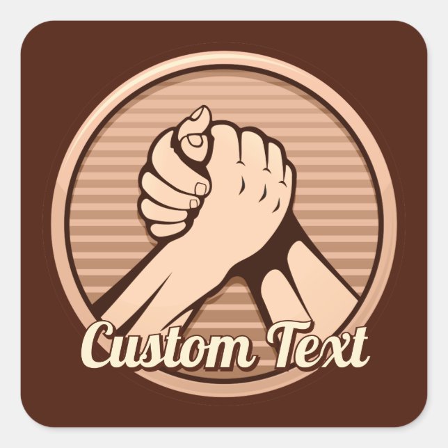 Arm wrestling Bronze Square Sticker (Front)