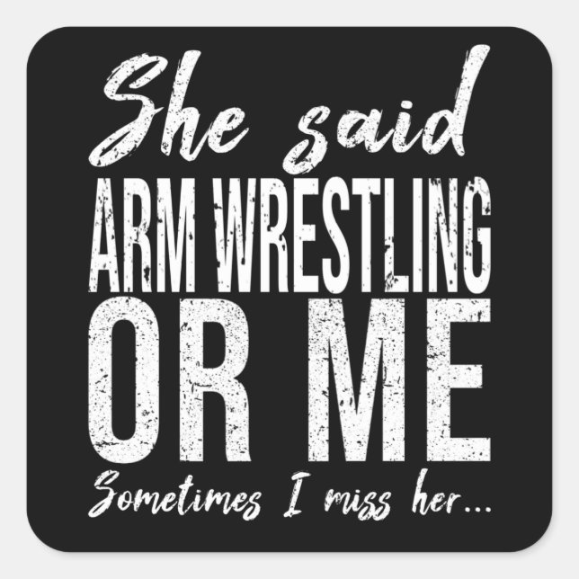 Arm Wrestling funny sports gift Square Sticker (Front)