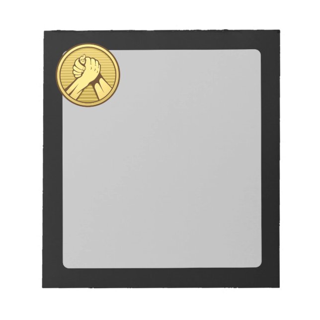 Arm wrestling Gold Notepad (Front)