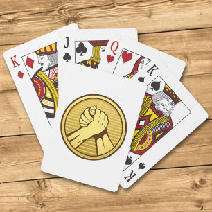 Arm wrestling Gold Playing Cards