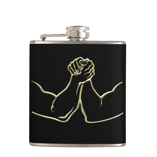 Arm Wrestling Hip Flask (Front)