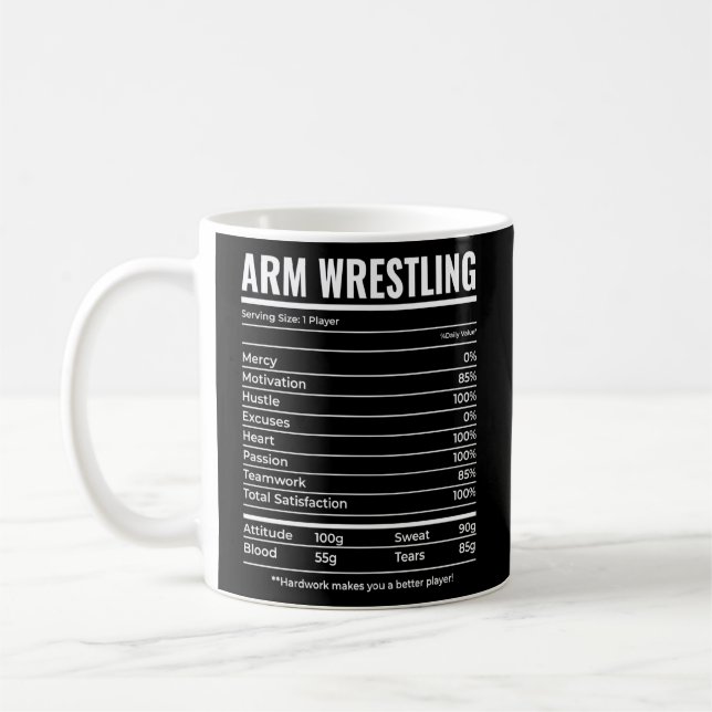 Arm Wrestling Inspired Arm Wrestler Related  Coffee Mug (Left)