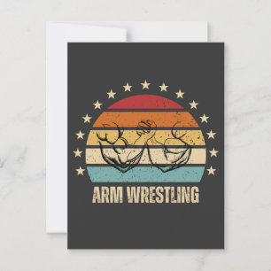 arm wrestling muscle postcard