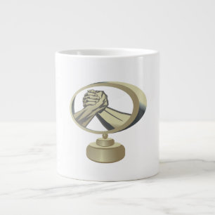 Arm Wrestling Trophy Large Coffee Mug