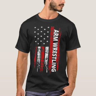 Arm Wrestling USA Flag Armwrestling T-Shirt