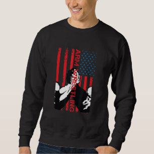 Arm Wrestling Usa Flag Sweatshirt