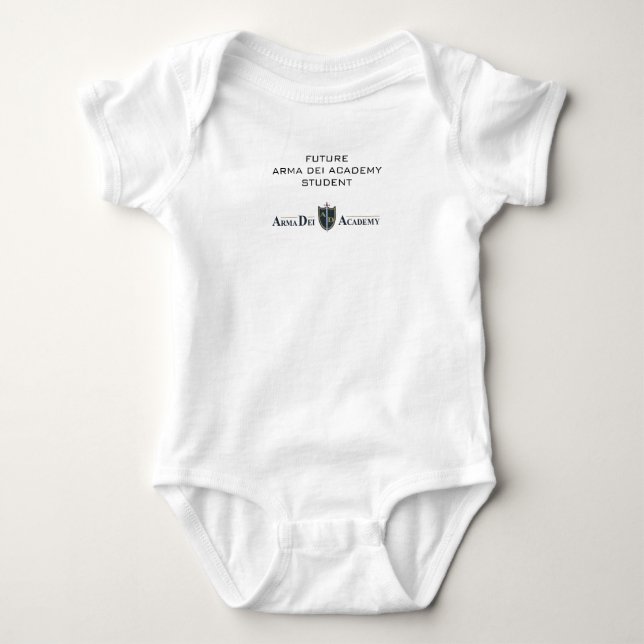 Arma Dei Academy One-Piece Baby Playsuit Bodysuit (Front)
