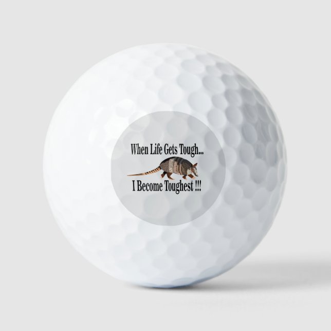 Armadillo Animal Inspirational Golf Balls (Front)