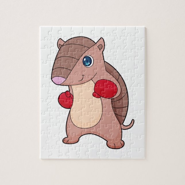 Armadillo Boxing Boxer Boxing gloves Jigsaw Puzzle (Vertical)