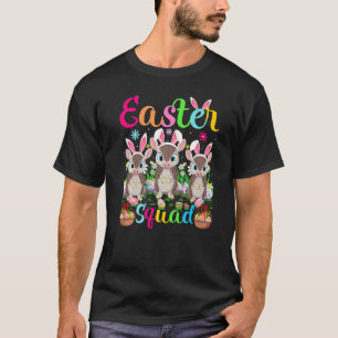 Armadillo Bunny Ear Easter Squad Armadillo Happy E T-Shirt
