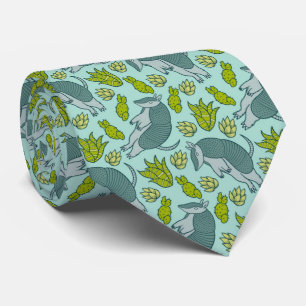 Armadillo Cactus Pattern Tie