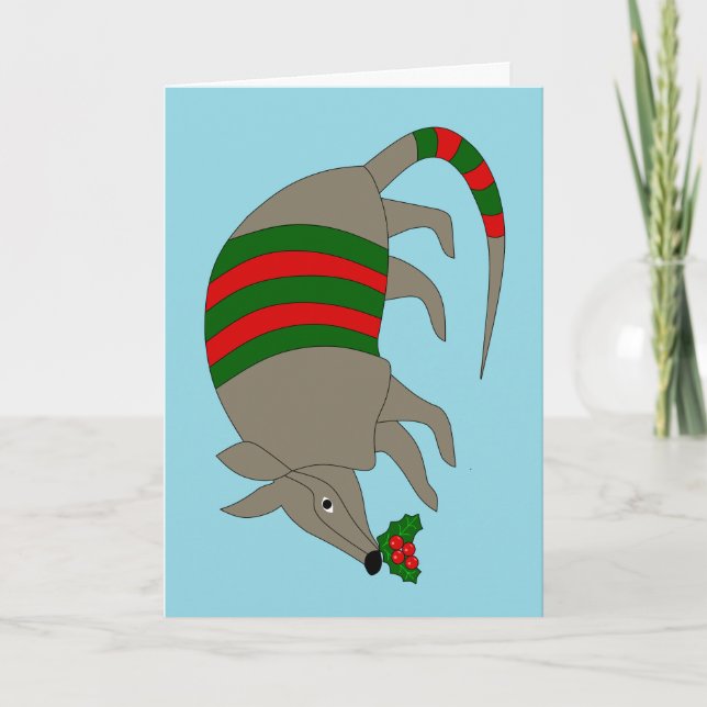 Armadillo Christmas Card (Front)