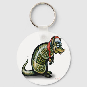 Armadillo Christmas Key Ring