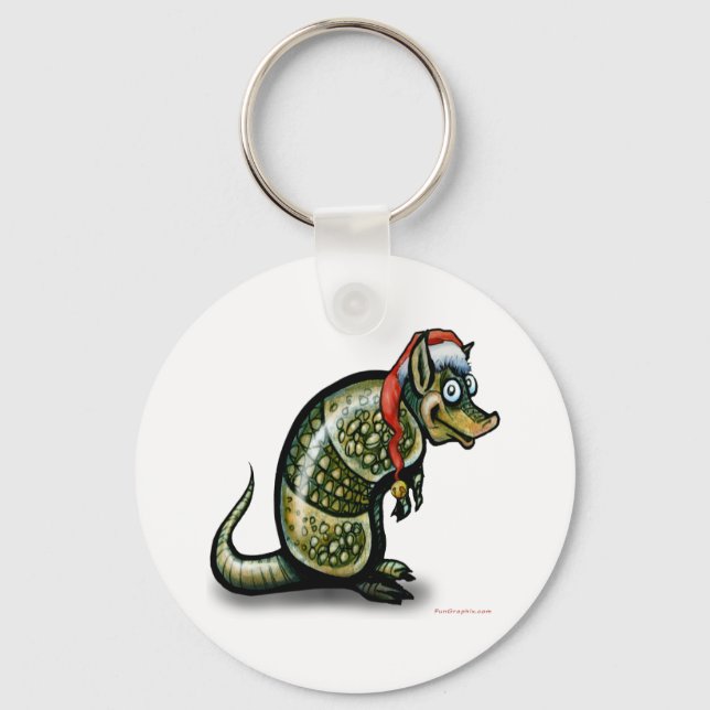 Armadillo Christmas Key Ring (Front)