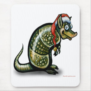 Armadillo Christmas Mouse Pad