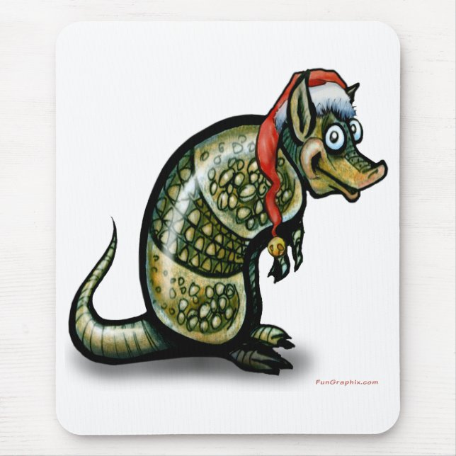 Armadillo Christmas Mouse Pad (Front)