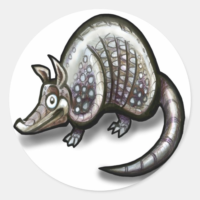 Armadillo Classic Round Sticker (Front)