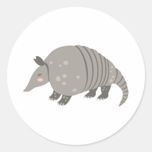 Armadillo Classic Round Sticker