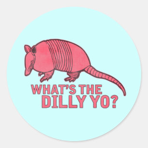 Armadillo Classic Round Sticker