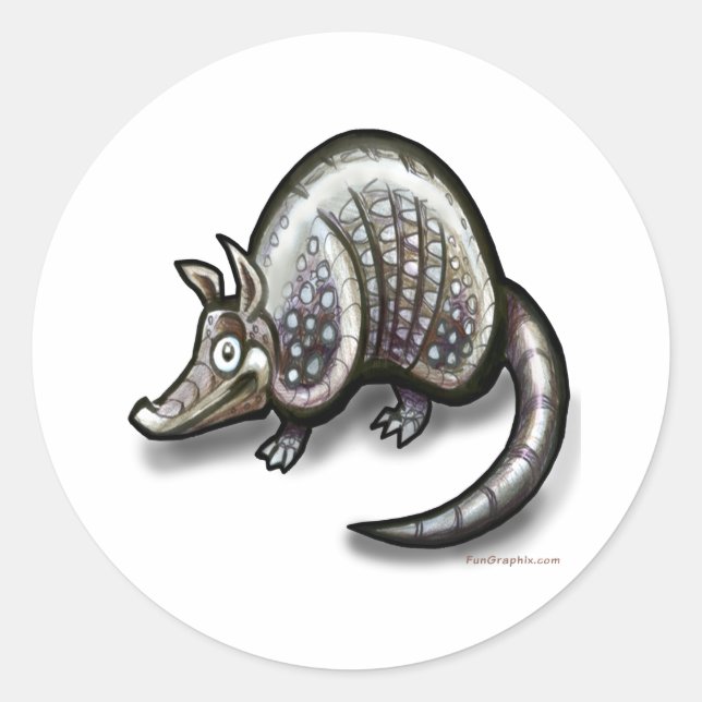 Armadillo Classic Round Sticker (Front)