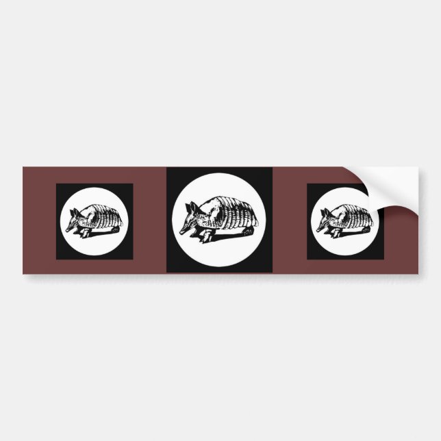 Armadillo Crossing Bumper Sticker (Front)
