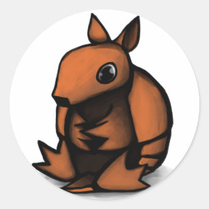 Armadillo Design Classic Round Sticker