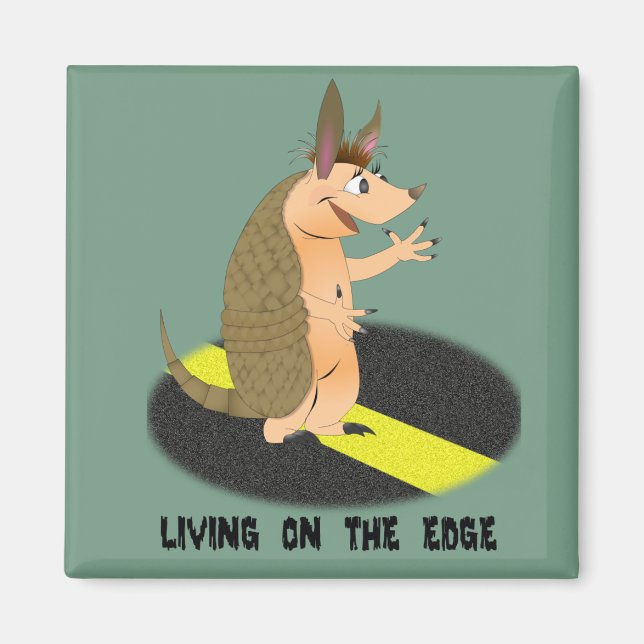 Armadillo Edge Square Magnet (Front)