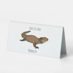 Armadillo girdled lizard cartoon illustration 