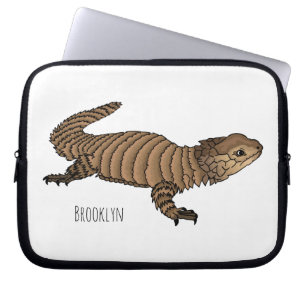 Armadillo girdled lizard cartoon illustration laptop sleeve