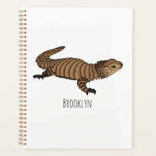 Armadillo girdled lizard cartoon illustration planner