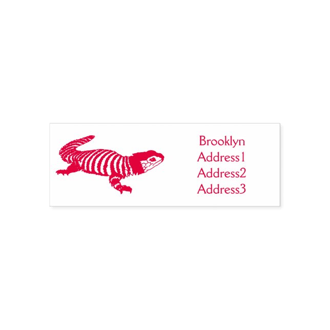 Armadillo girdled lizard cartoon illustration  self-inking stamp (Design)
