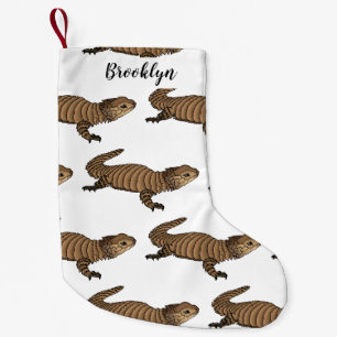 Armadillo girdled lizard cartoon illustration small christmas stocking