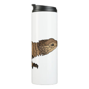 Armadillo girdled lizard cartoon illustration thermal tumbler