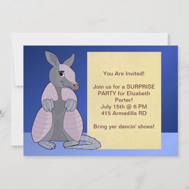Armadillo Invitations (Front)