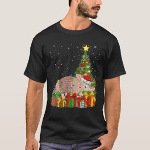 Armadillo Lighting Xmas Tree Santa Hat Armadillo C T-Shirt