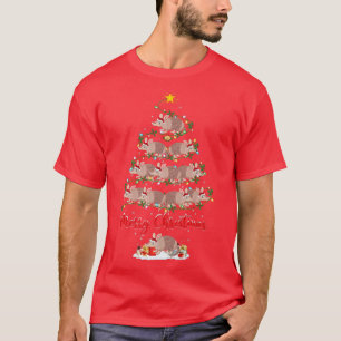 Armadillo Lover Matching Santa Armadillo Christmas T-Shirt