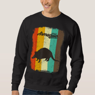 Armadillo  Retro 70s Vintage Animal  Art Sweatshirt