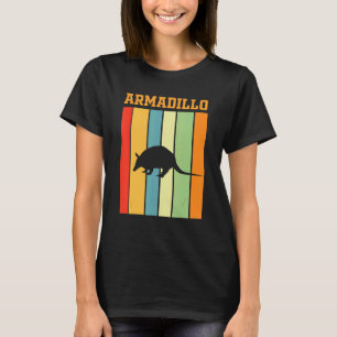 Armadillo Shadow Silhouette In Retro Colours T-Shirt