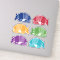 Armadillo Sticker Sheet 6 Colourful Armadillos