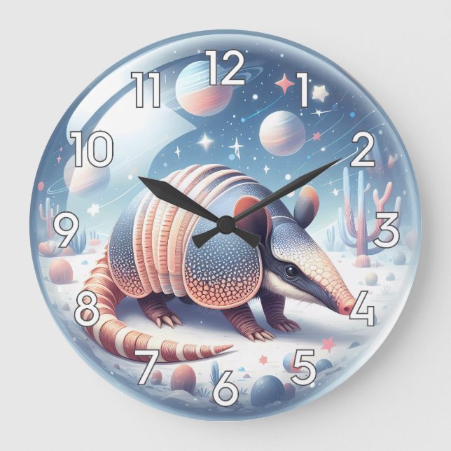 Armadillo with Cosmic Background Large Clock (Front)